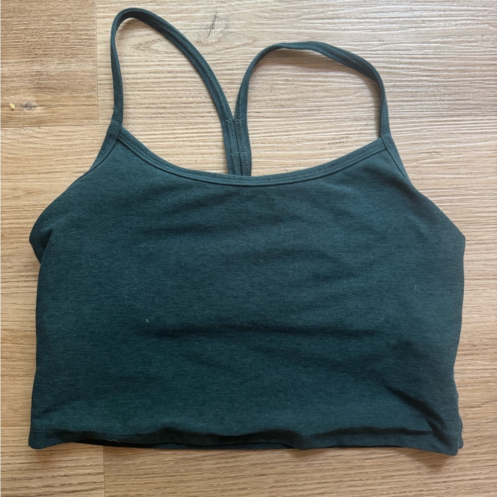 Beyond Yoga Spacedye Slim Racerback Cropped Tank - Evergreen